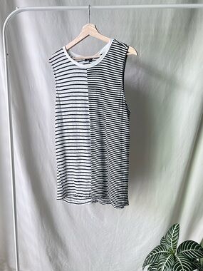 Rails Black & White Striped Sleeveless Tank